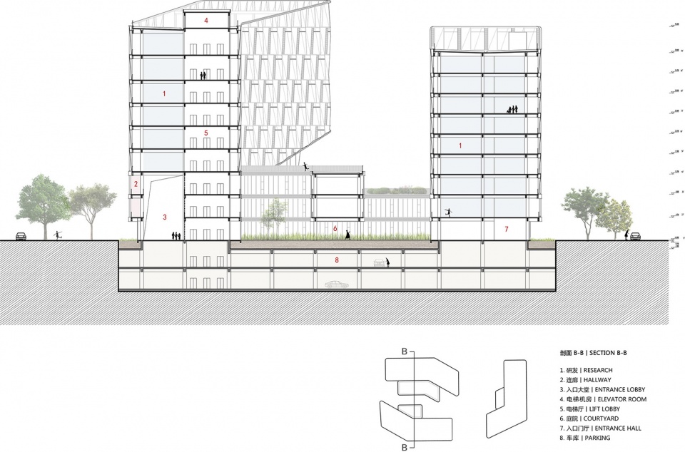 whales coming getui headquarters by lycs architecture