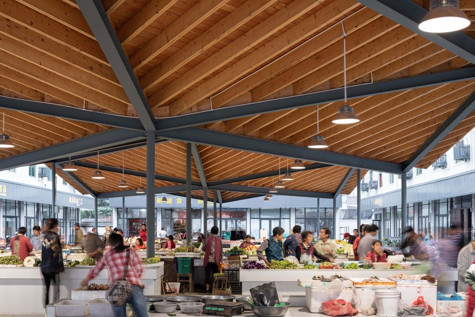 the renovation of the xiafu village farmers market china by bengo studio
