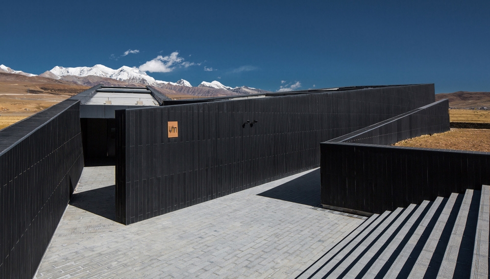 traveler black tent in yangbajing china by pure