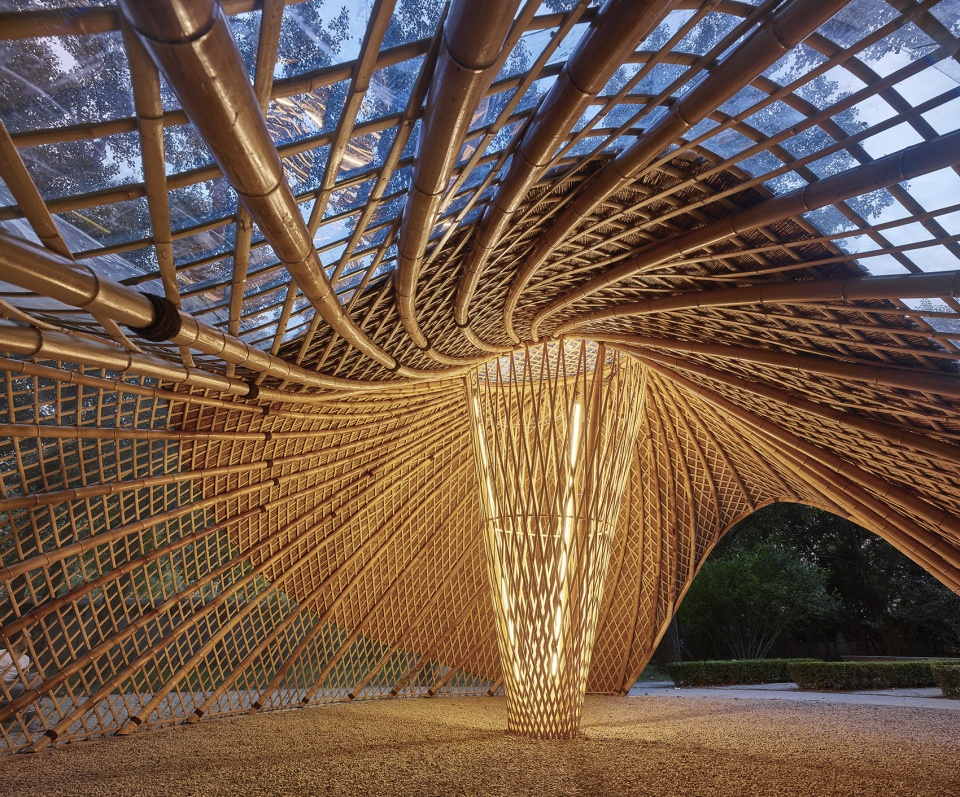 swirling cloud bulletin pavilion for bjfu garden festival by sup atelier