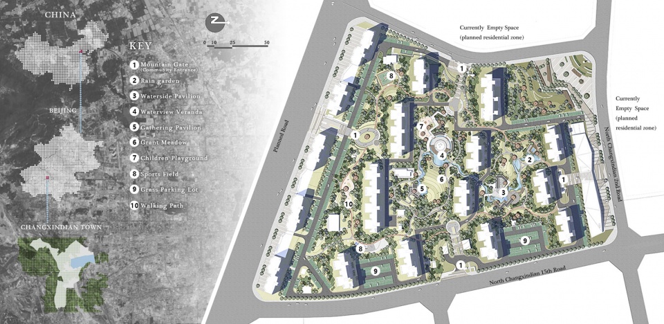 low cost resettlement community ecological landscape construction by china architecture design and research group