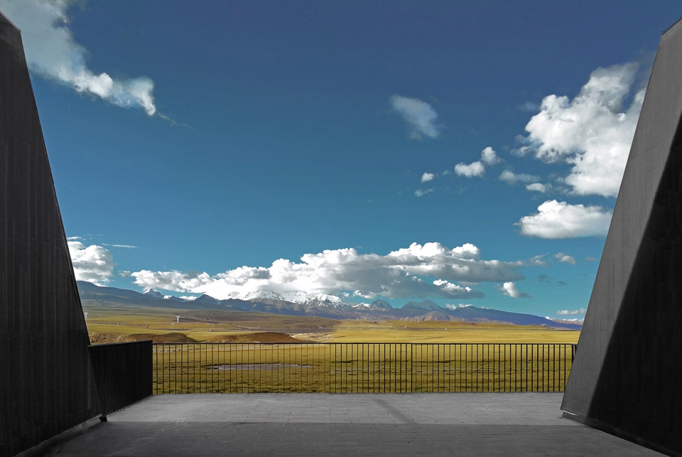 traveler black tent in yangbajing china by pure