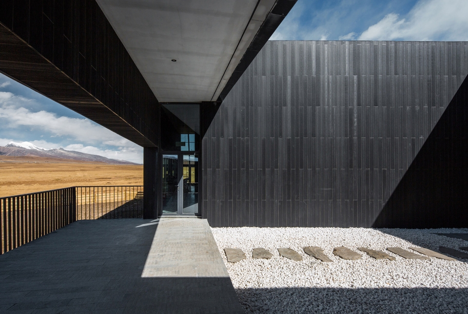 traveler black tent in yangbajing china by pure