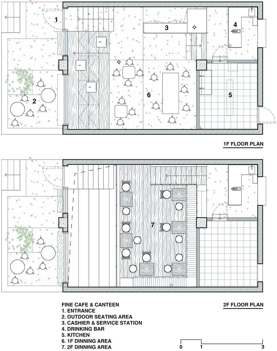 fine cafe Atelier A Be opposite architecture