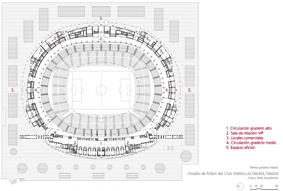wanda metropolitano football stadium madrid by cruz y ortiz architects