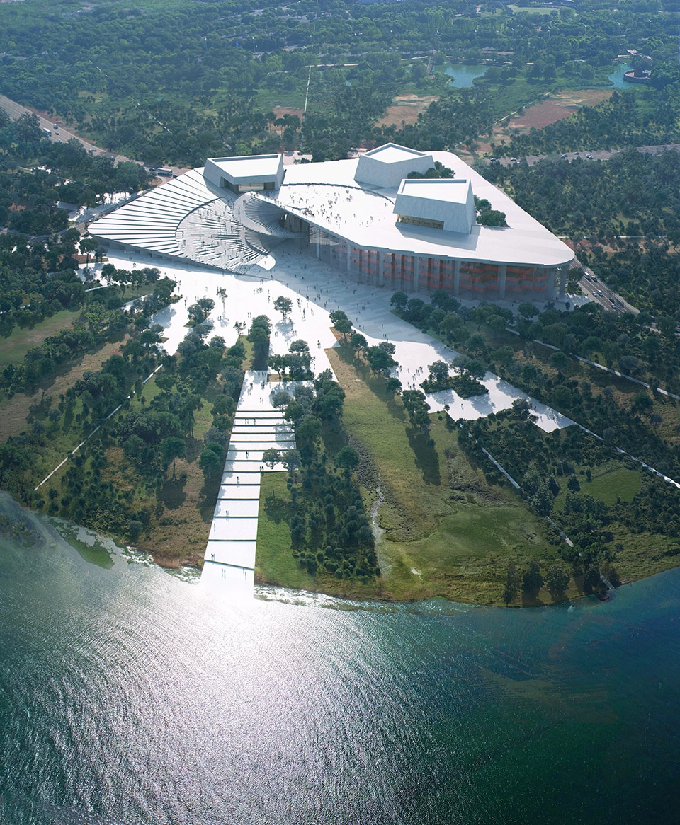 snohetta commissioned to design the shanghai grand opera house