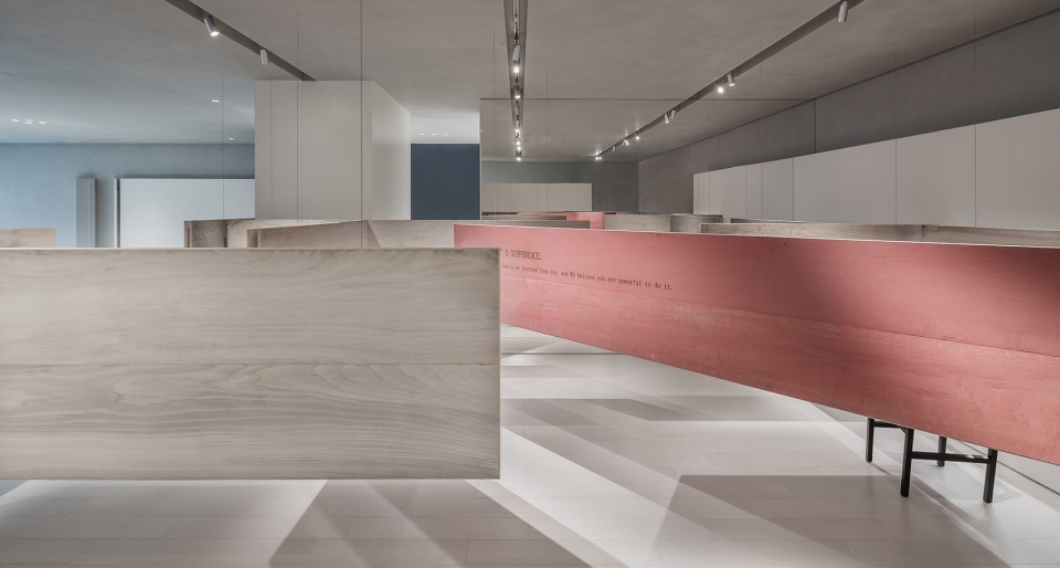 wood forest show room china by aw design