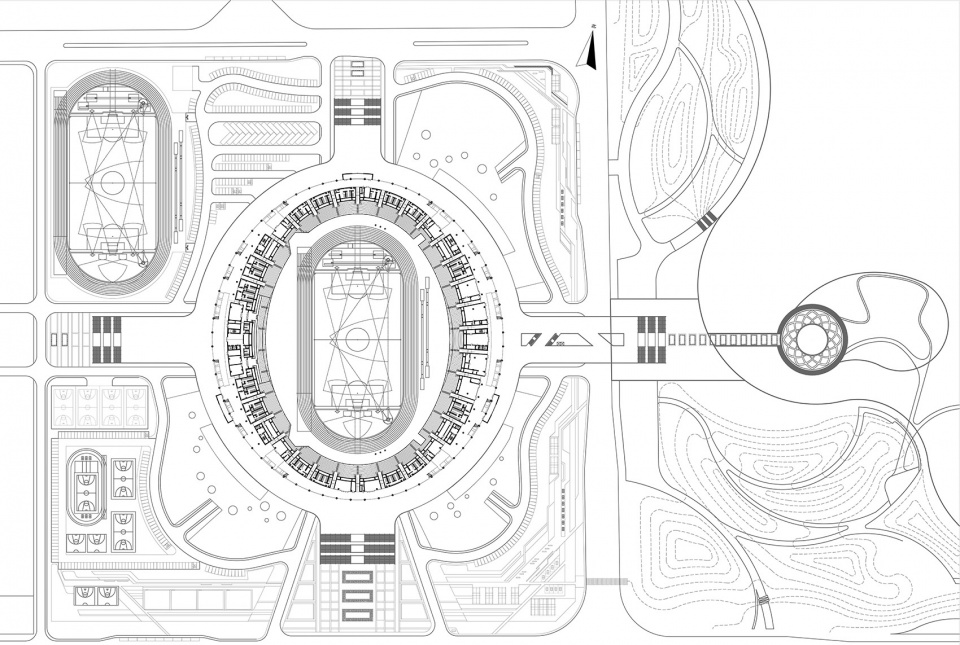 xianyang olympic sports center stadium china by ptw architects ccdi shenzheng co ltd