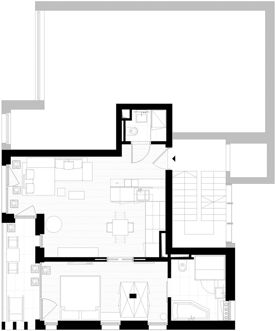 apartment facsemete by lab5 architects