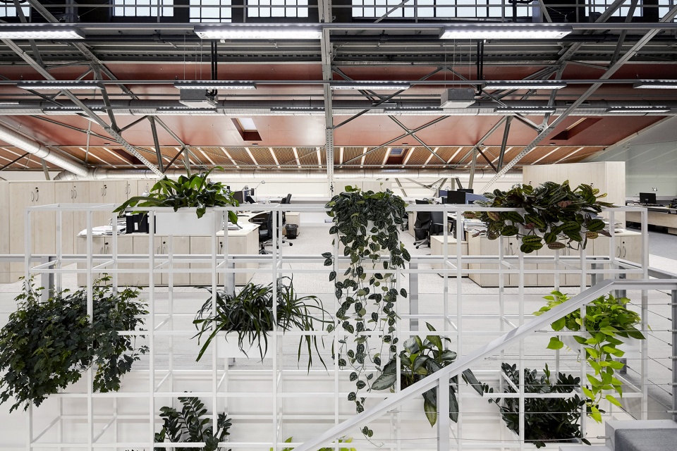 updated interior of a loft office in an old veal market by lab5 architects