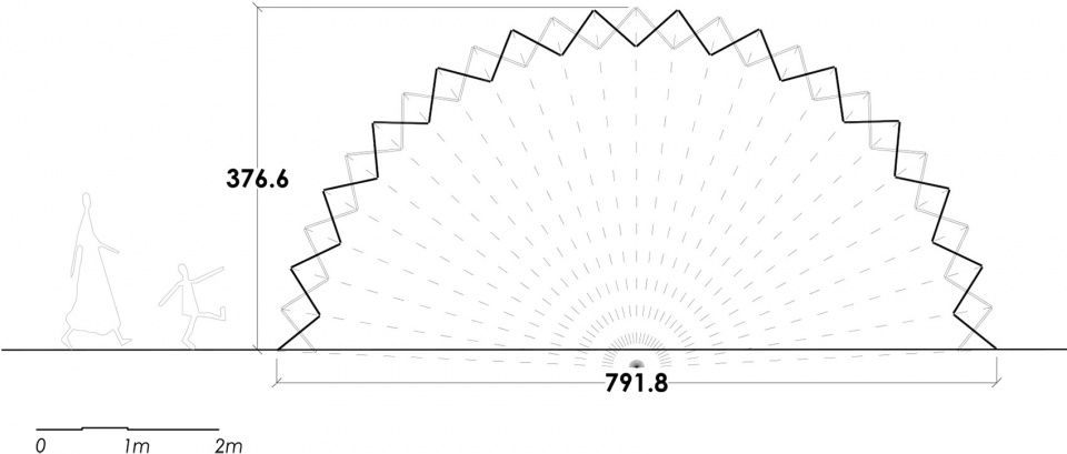 the accordion arch by atelier yokyok
