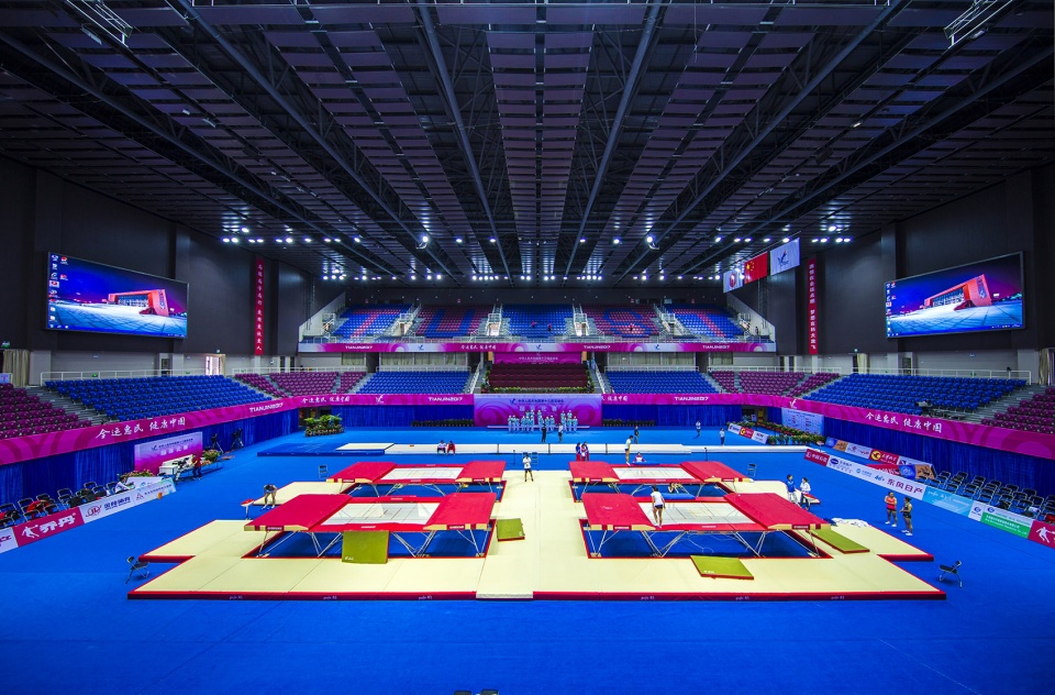 the gymnasium in tianjin university of science technology china by tao zhi studio architectural design and research institute of scut