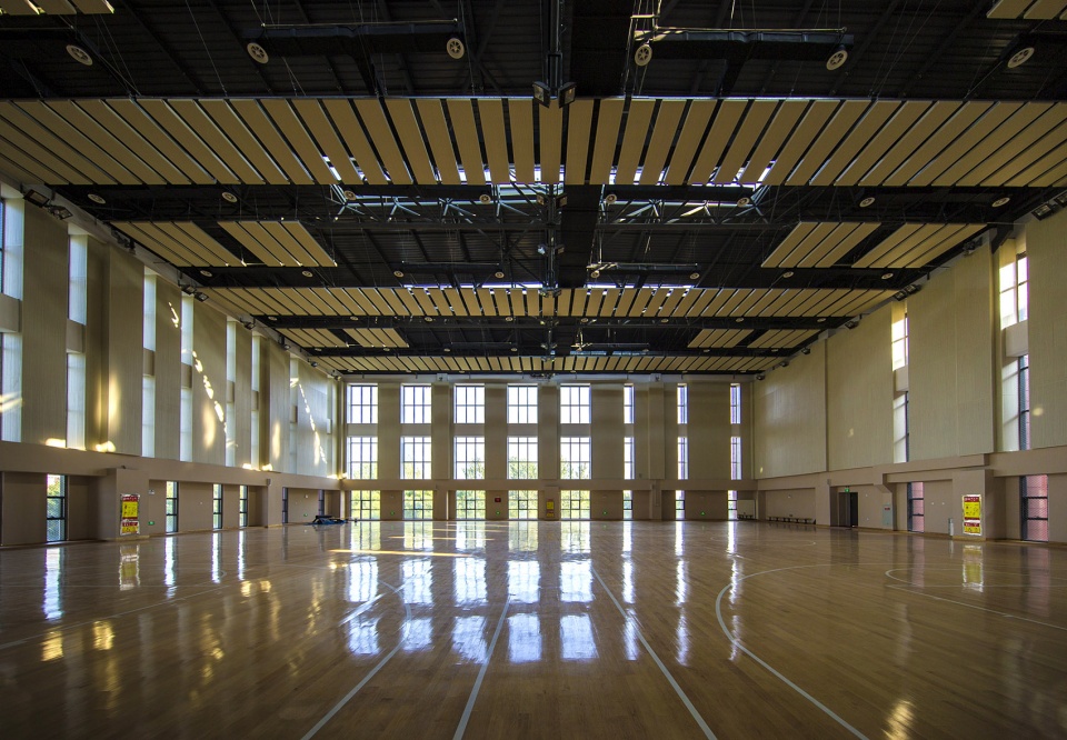the gymnasium in tianjin university of science technology china by tao zhi studio architectural design and research institute of scut