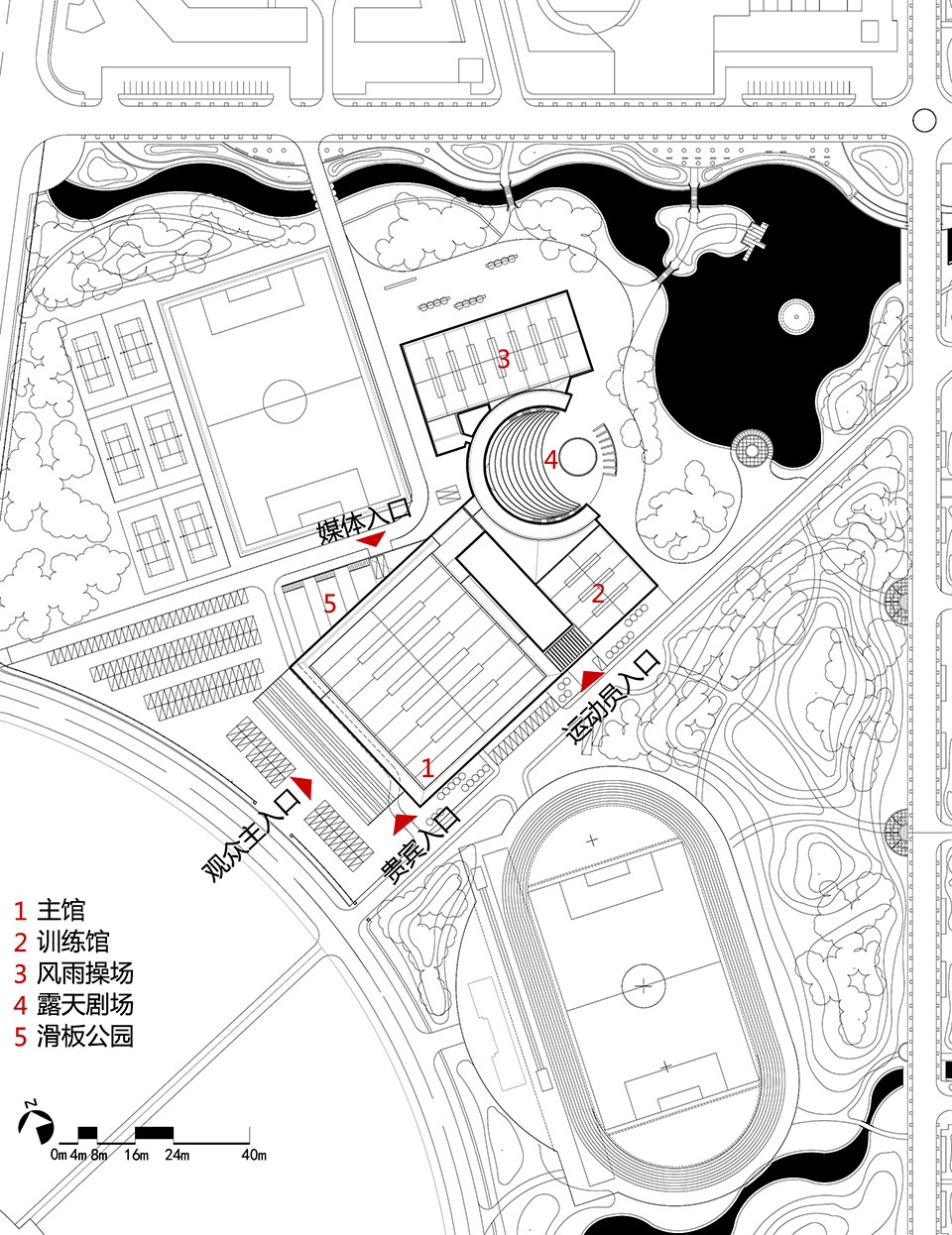 the gymnasium in tianjin university of science technology china by tao zhi studio architectural design and research institute of scut