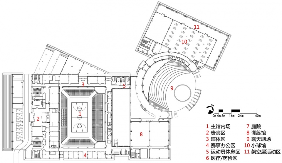 the gymnasium in tianjin university of science technology china by tao zhi studio architectural design and research institute of scut
