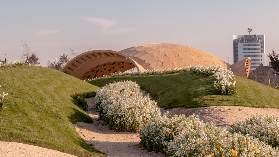 buga wood pavilion by icd itke müllerblaustein bauwerke gmbh bec gmbh bundesgartenschau heilbronn 2019 gmbh