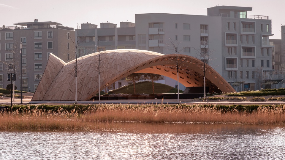 buga wood pavilion by icd itke müllerblaustein bauwerke gmbh bec gmbh bundesgartenschau heilbronn 2019 gmbh