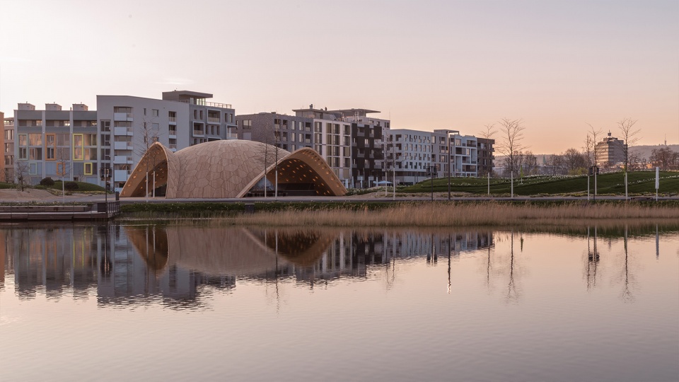 buga wood pavilion by icd itke müllerblaustein bauwerke gmbh bec gmbh bundesgartenschau heilbronn 2019 gmbh