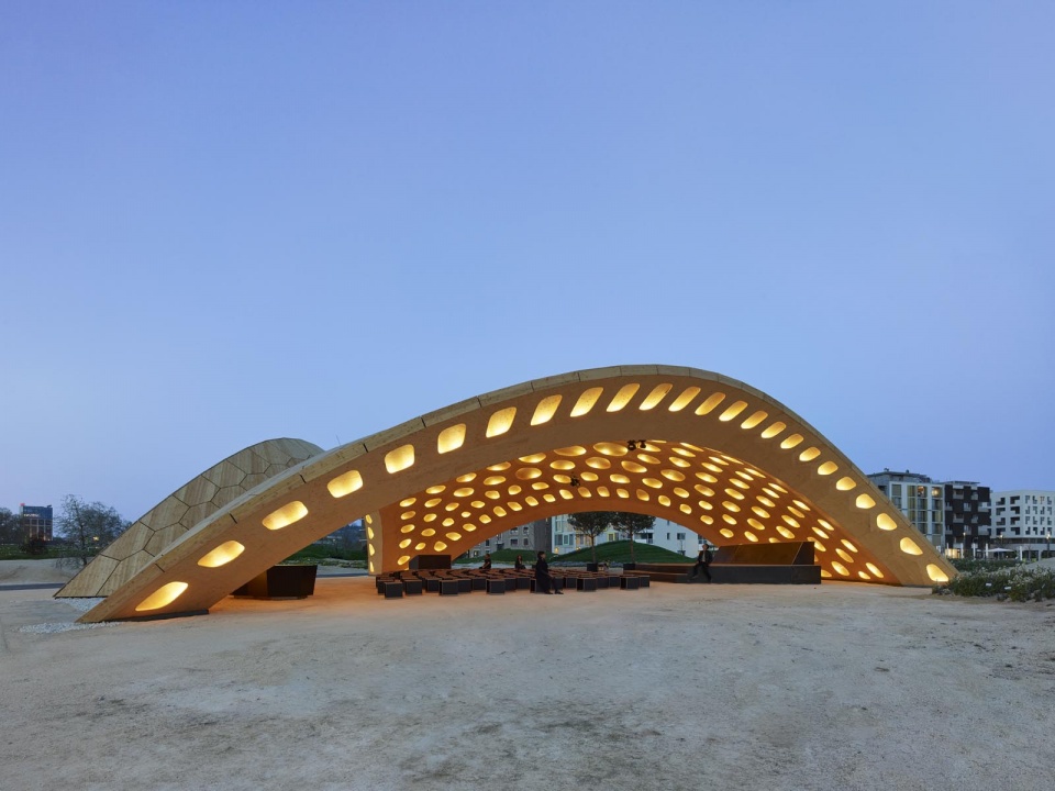 buga wood pavilion by icd itke müllerblaustein bauwerke gmbh bec gmbh bundesgartenschau heilbronn 2019 gmbh