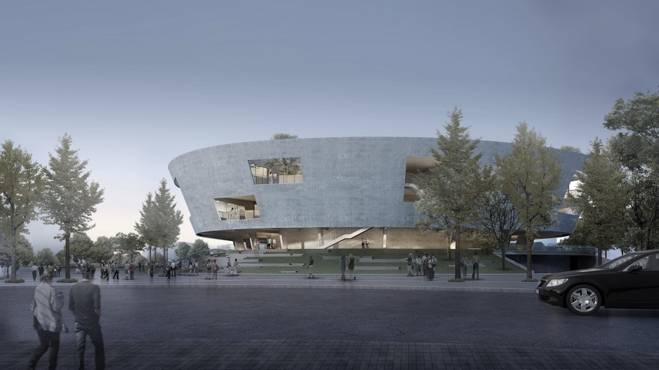 china light and textile city fashion show center china by z h design wau design