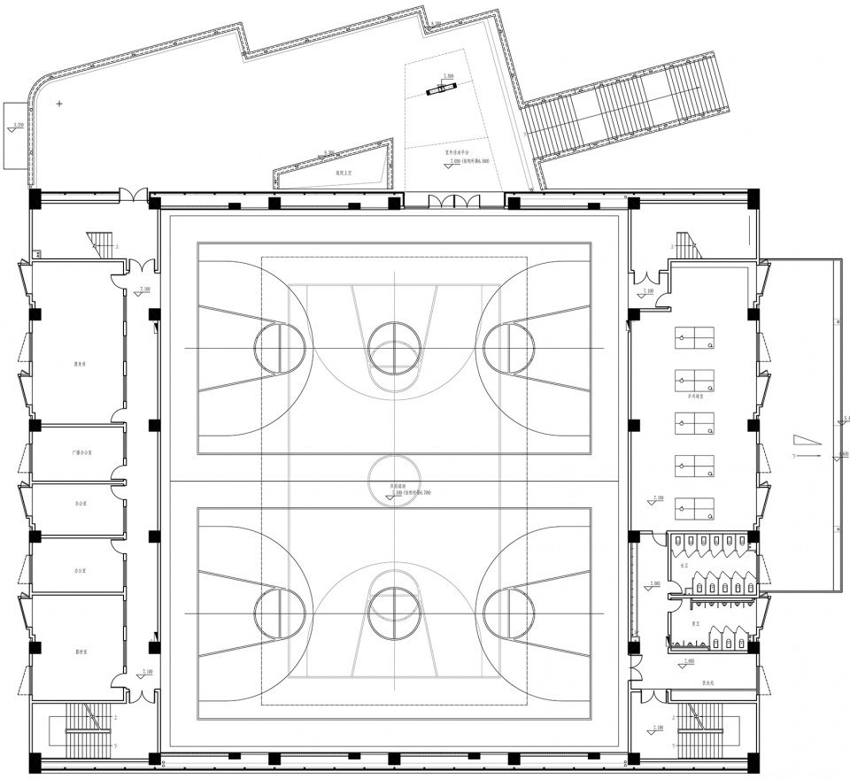 jinhong middle school gymnasium china by le architects