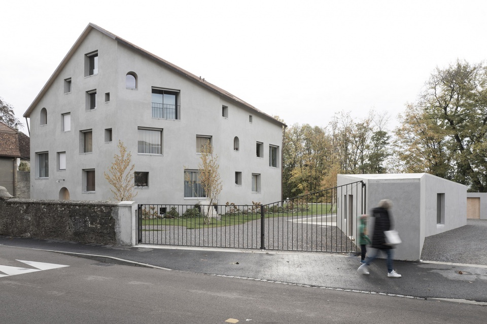 construction of a residential building a community space and a nursery in auvernier by frundgallina