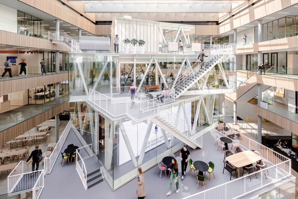 new asics emea headquarters by powerhouse company red company