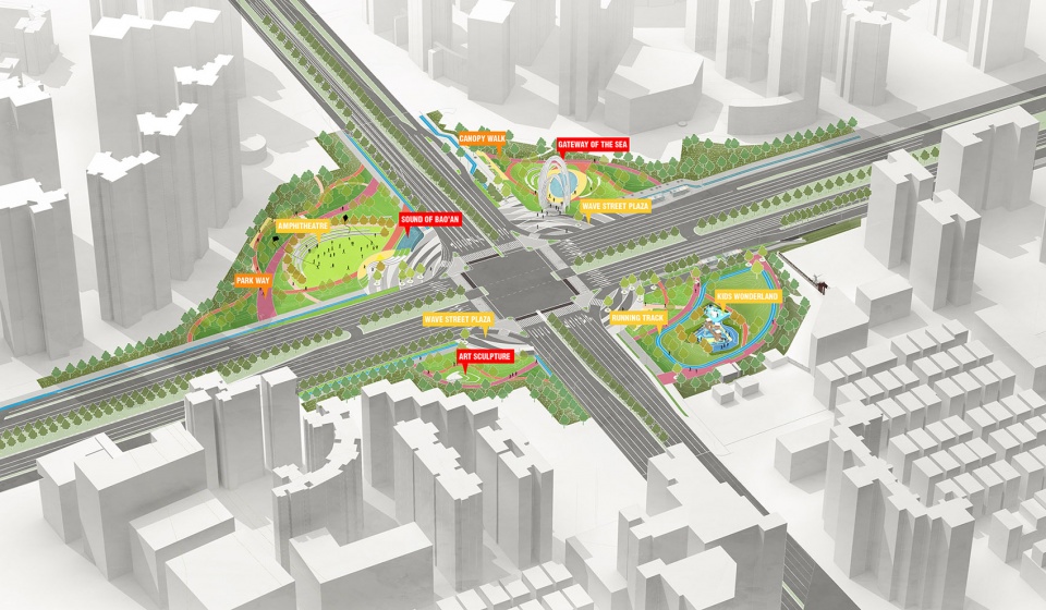 four square park china by elandscript studio
