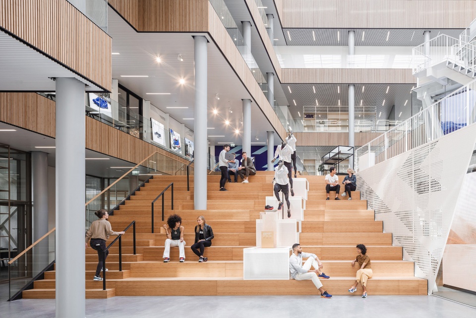new asics emea headquarters by powerhouse company red company