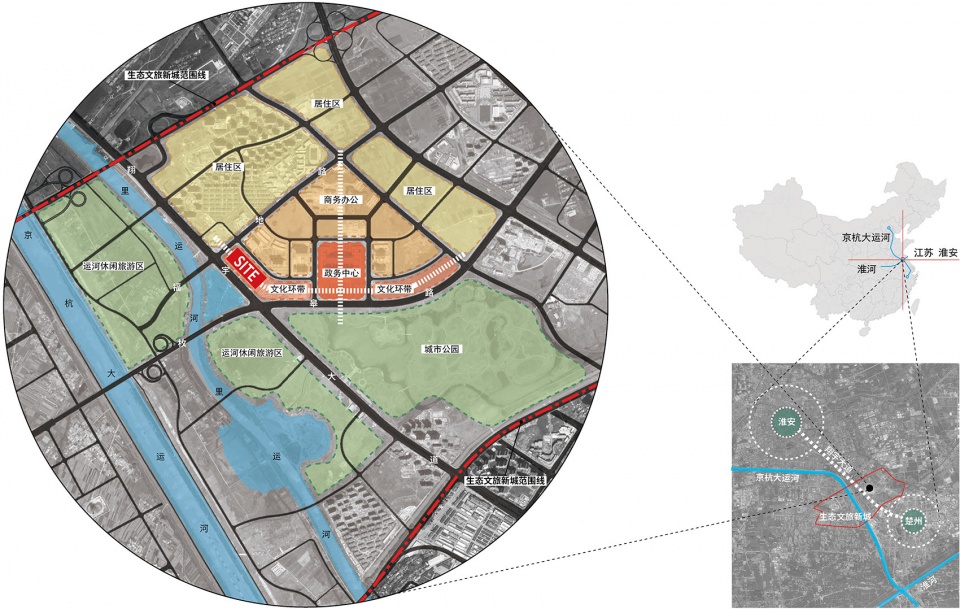 huaian urban plan museum library culture museum and art museum china by tjad