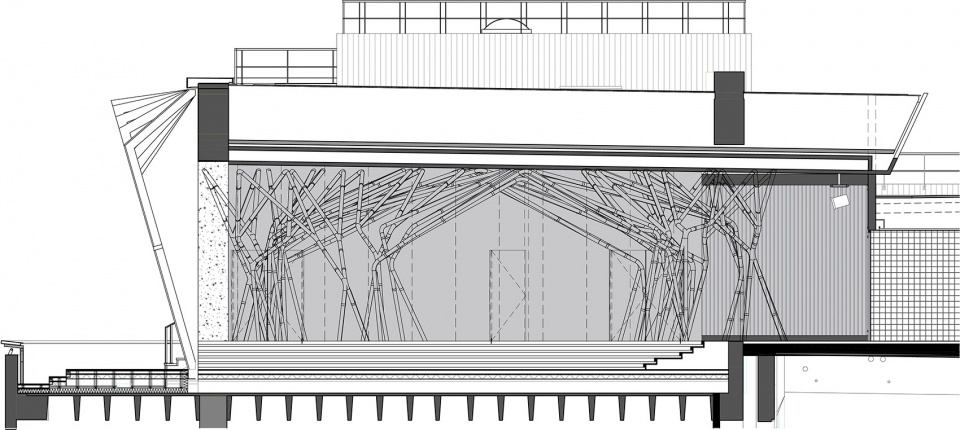 rhizomatic grid for terminal 7 club by estudio guto requena