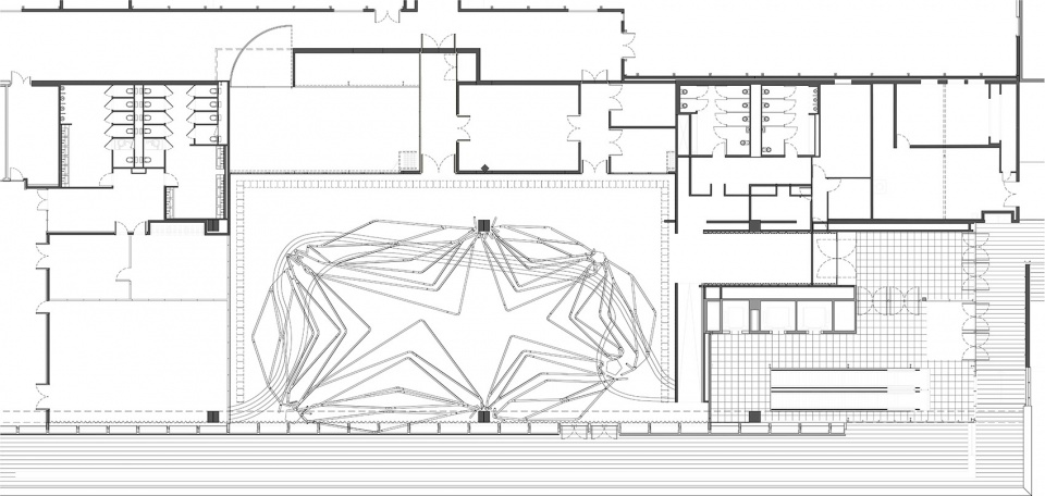 rhizomatic grid for terminal 7 club by estudio guto requena