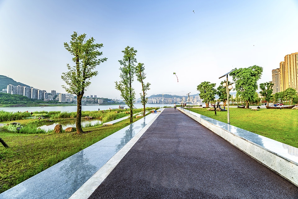 landscape design of chongqing second wanzhou yangtze river bridge waterfront ecological park china by chongqing haofeng planning and desi...