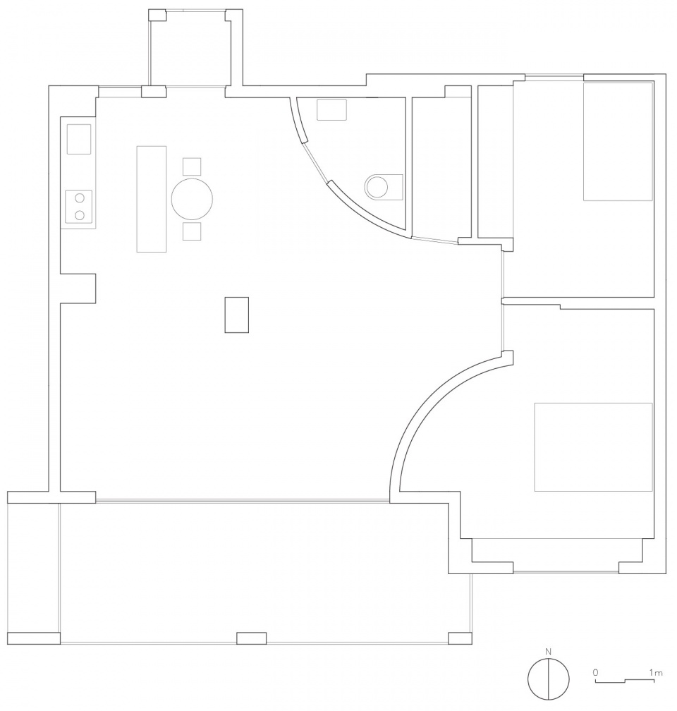 apartment for an elderly couple in shaoxing china by atelier he haibo