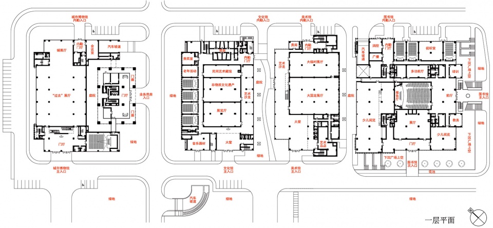 huaian urban plan museum library culture museum and art museum china by tjad