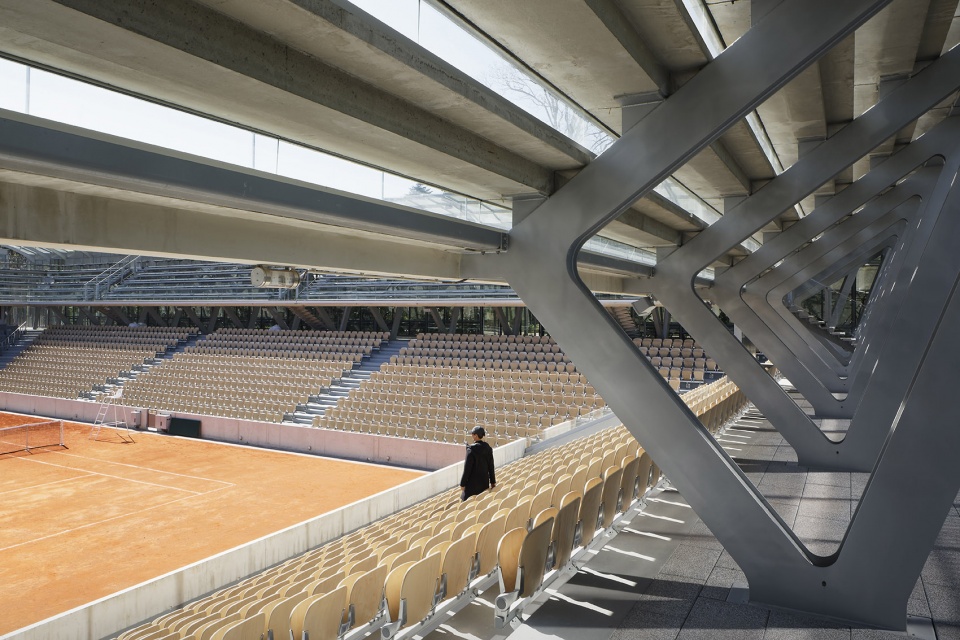 simonne mathieu tennis court by marc mimram
