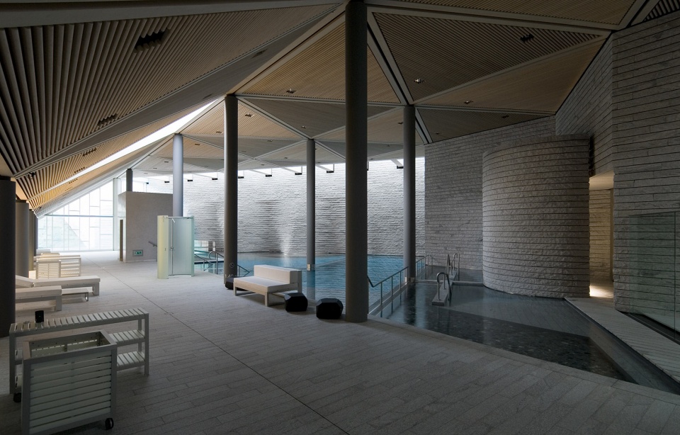 wellness centre tschuggen berg oase by mario botta architetti