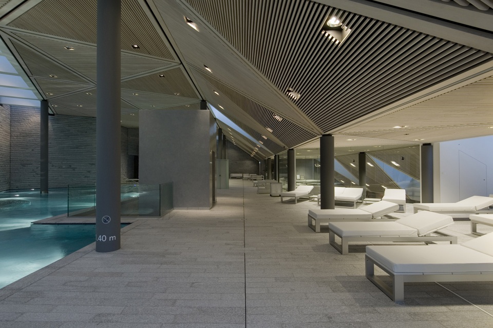 wellness centre tschuggen berg oase by mario botta architetti