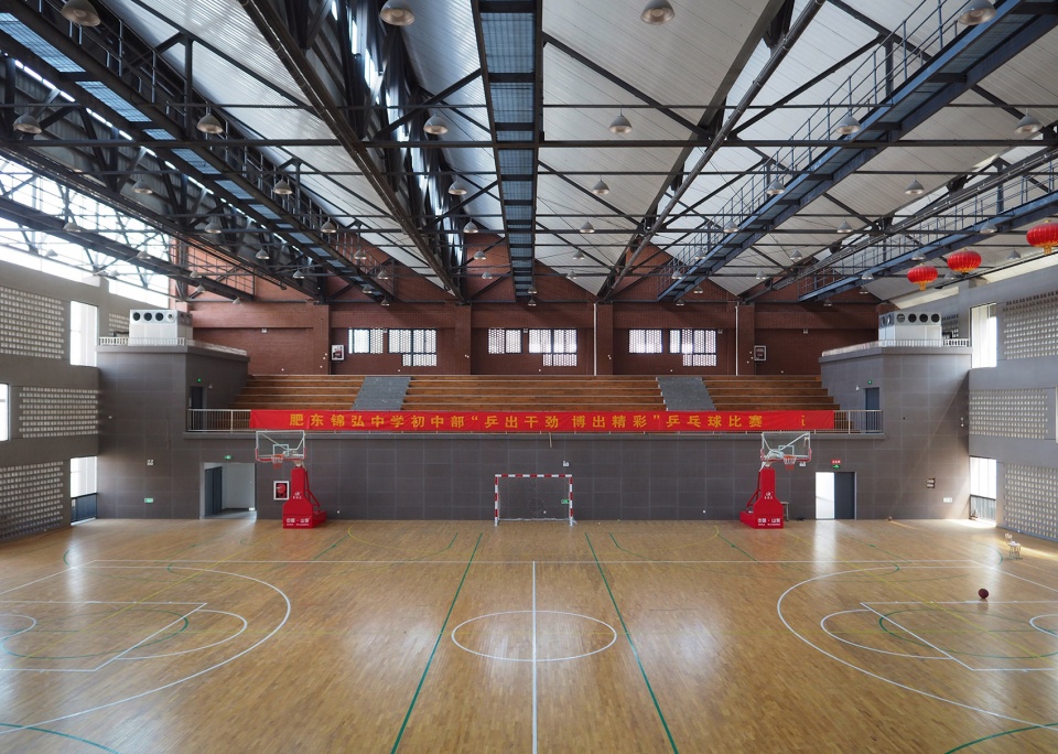 jinhong middle school gymnasium china by le architects