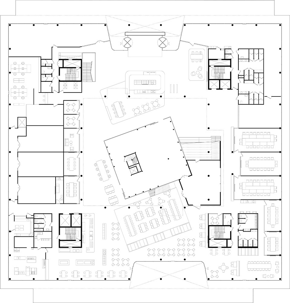 new asics emea headquarters by powerhouse company red company