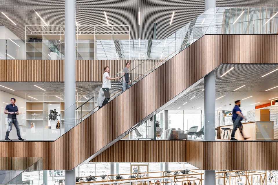 new asics emea headquarters by powerhouse company red company