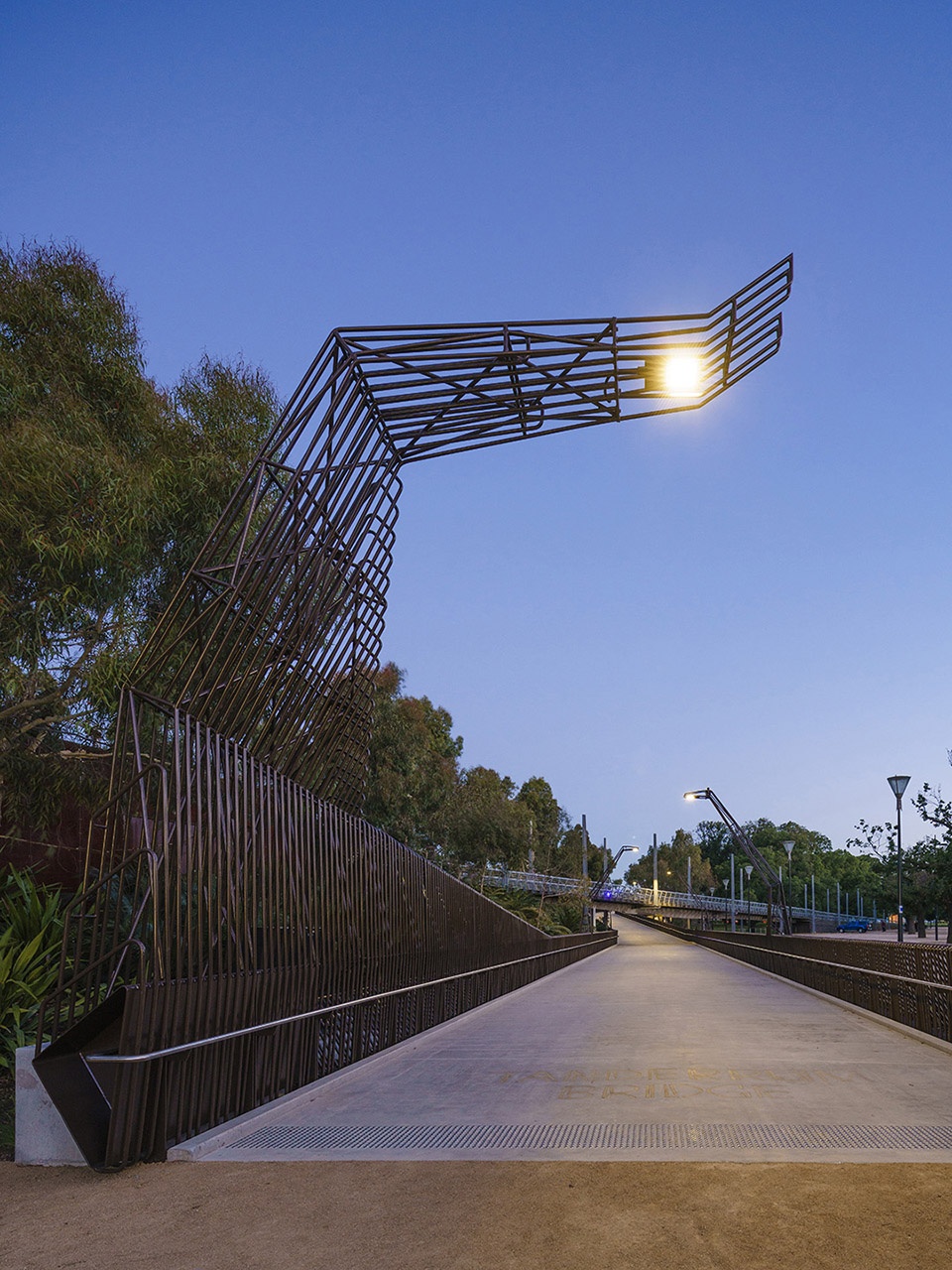 tanderrum pedestrian bridge by john wardle architects nadaaa