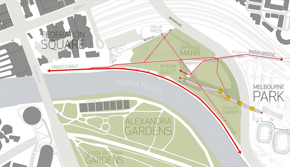 tanderrum pedestrian bridge by john wardle architects nadaaa