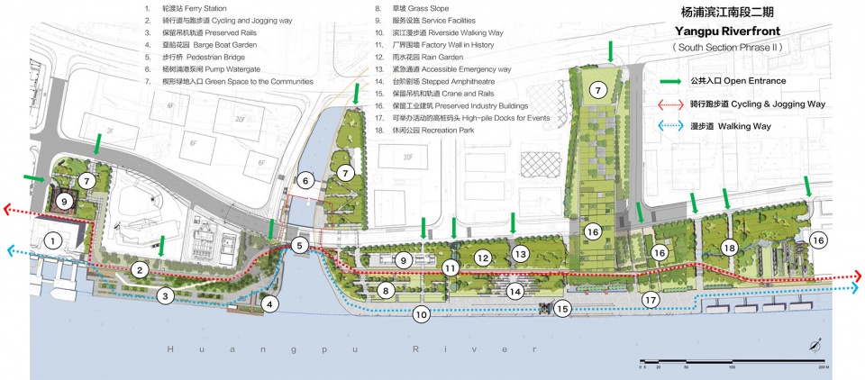 public space of yangpu riverfront south section phase ii china by daguan landscape design
