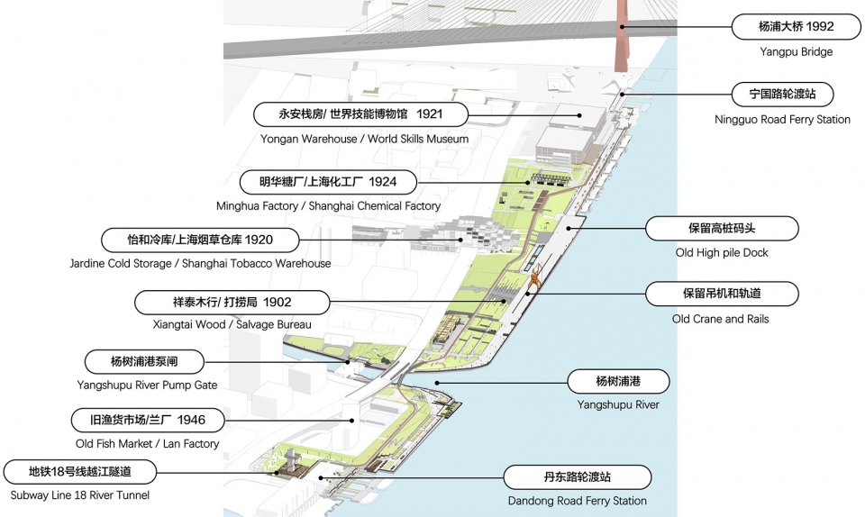 public space of yangpu riverfront south section phase ii china by daguan landscape design