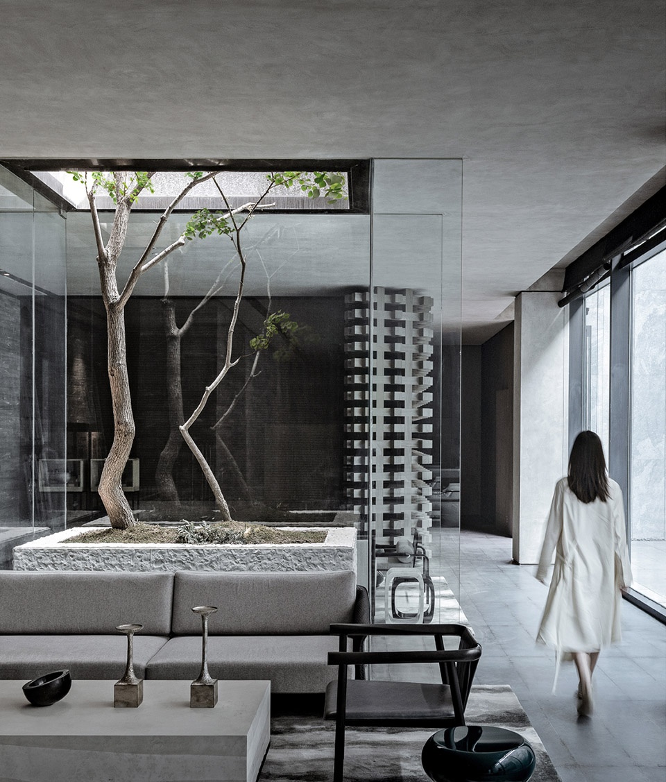 a courtyard of suzhou stream villa change studio
