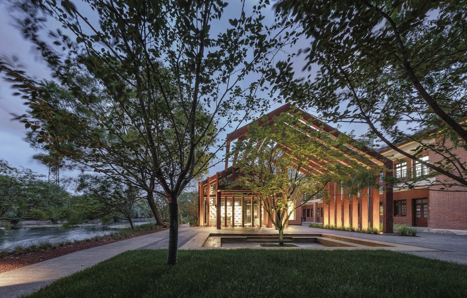 between memory and hope liva riverside book bar reconstruction of east china normal university ecnu china by lacime architects