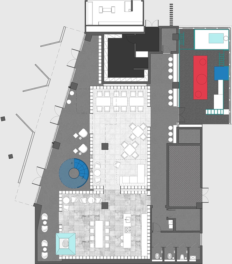 blue heart youkong living room china by wutopia lab