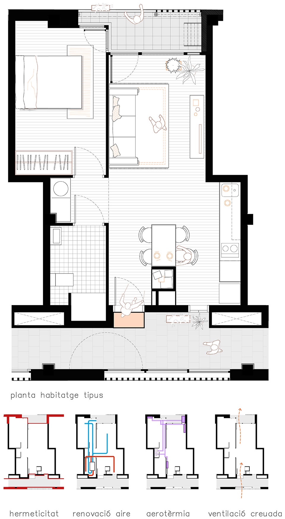 44 dwellings for dlderly people in quatre camins barcelona by ravetllat arquitectura
