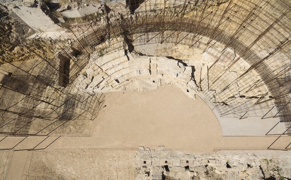 archaeological remains of the ancient roman by toni girones